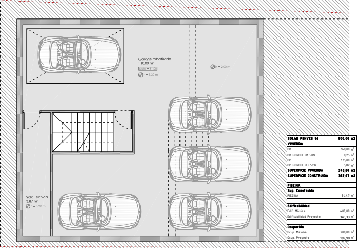 Underground parking construction project Penyes 96 Cala Pi